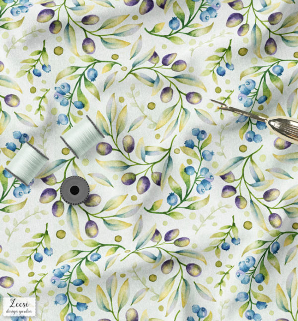 fabric blueberry olive