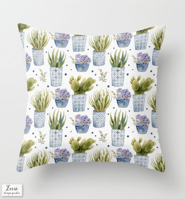 pillow potted cactus