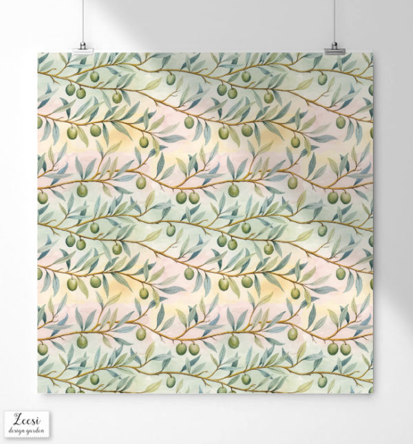 print olive branches