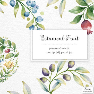 Botanical Fruit Patterns & Motifs