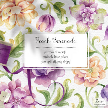 Peach Serenade Patterns & Motifs