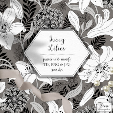 Ivory Lilies Pattern & Motifs