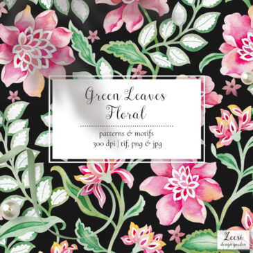 Green Leaves Floral Patterns & Motifs